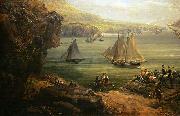 Louis-Philippe Crepin Fight of the Poursuivante against the British ship Hercules Sweden oil painting artist
